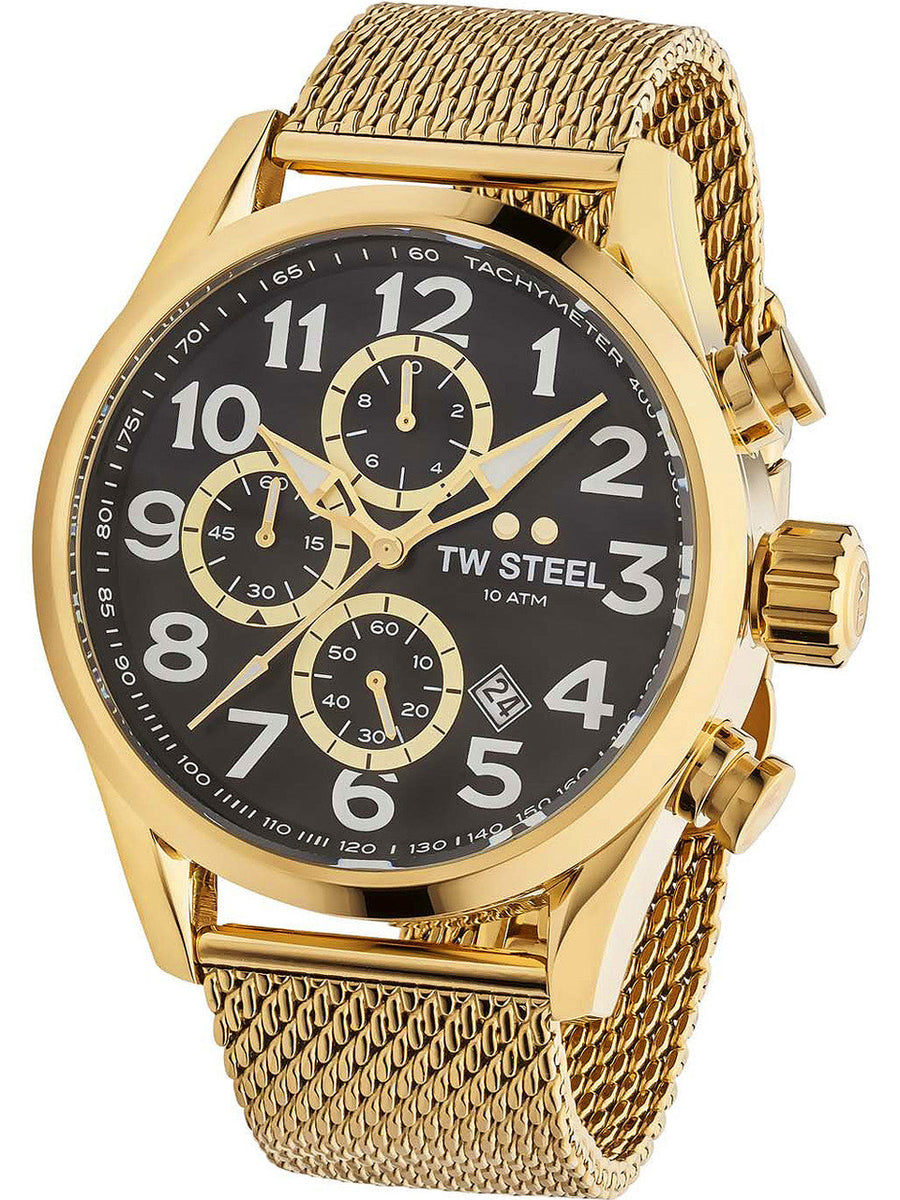 title:TW Steel Men's Volante 48mm Quartz Watch VS88;color:Gold
