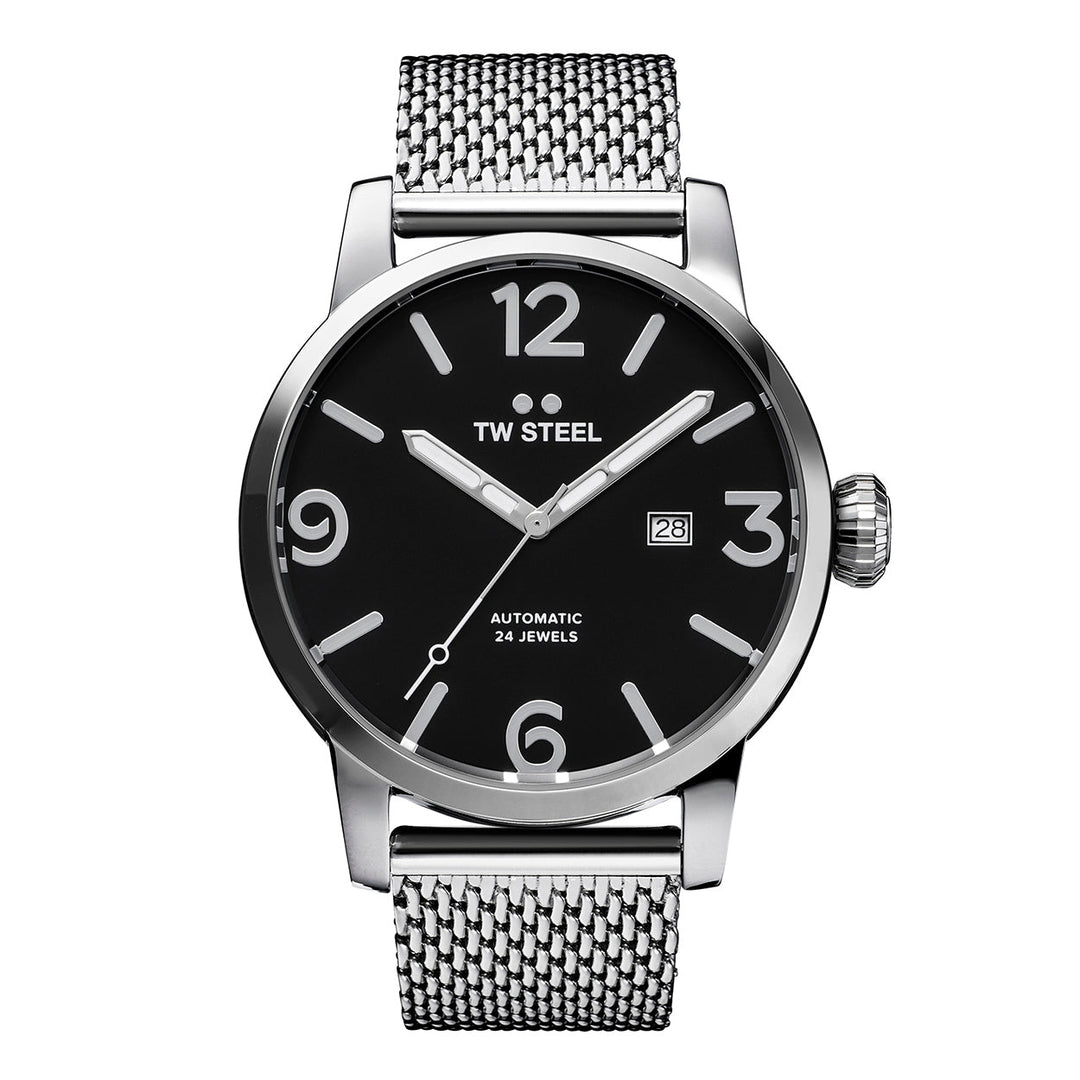 title:TW Steel Men's Maverick 48mm Automatic Watch MB16;color:Silver