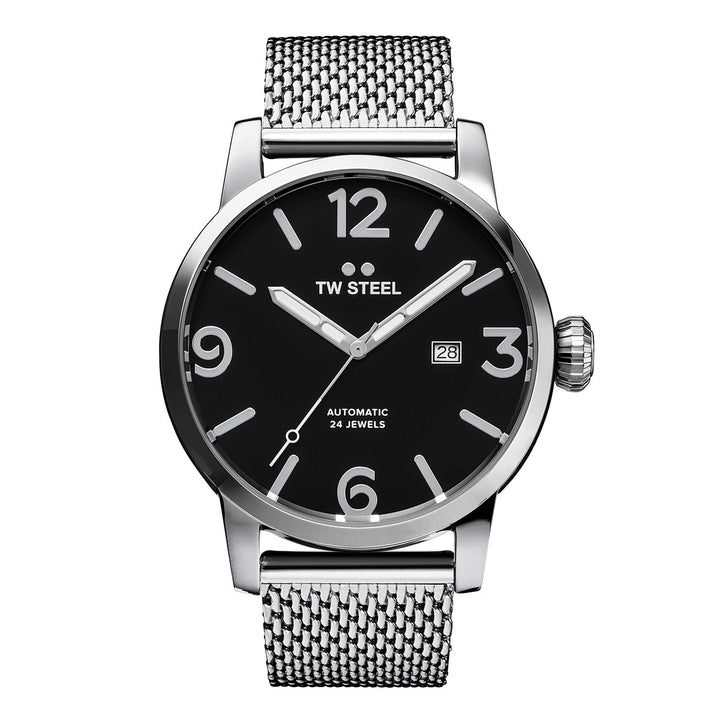 title:TW Steel Men's Maverick 48mm Automatic Watch MB16;color:Silver