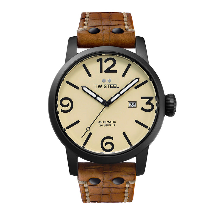 title:TW Steel Men's Maverick 48mm Automatic Watch MS46;color:Brown