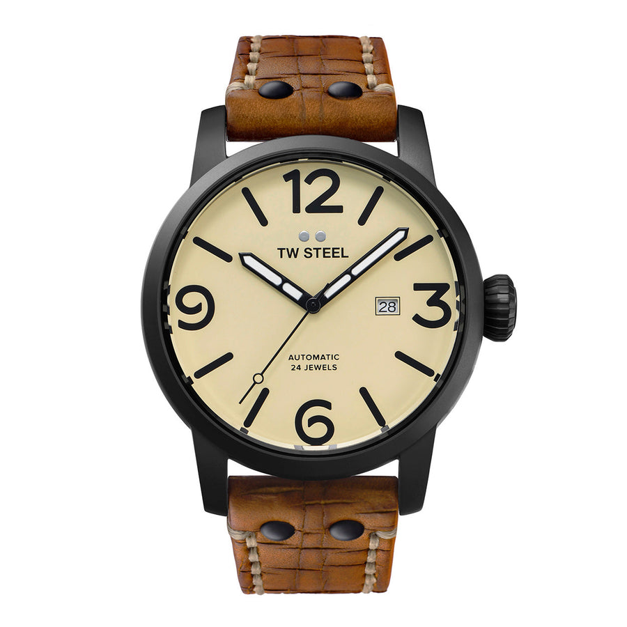 title:TW Steel Men's Maverick 48mm Automatic Watch MS46;color:Brown