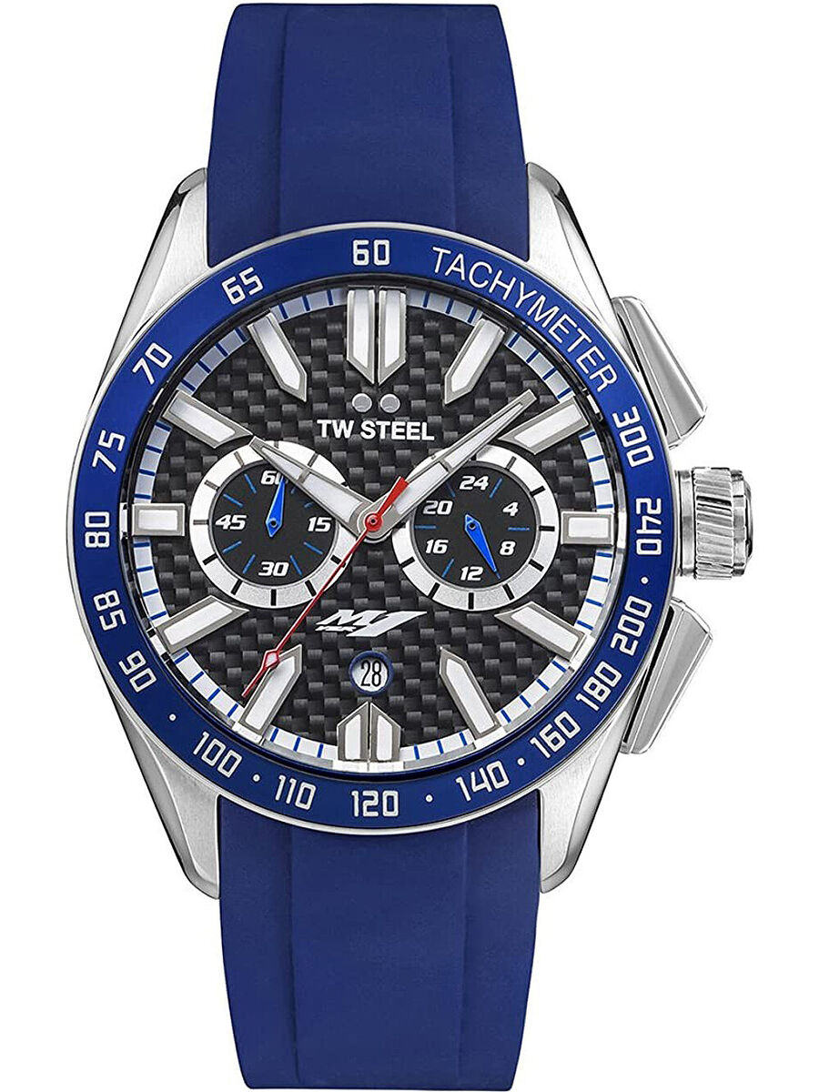title:TW Steel Men's Yamaha Factory Racing 42mm Quartz Chronograph Watch GS3;color:Blue
