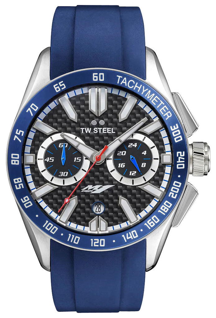 title:TW Steel Men's Yamaha Factory Racing 46mm Quartz Chronograph Watch GS4;color:Blue