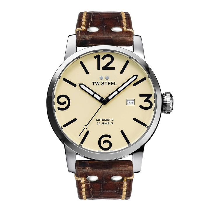 title:TW Steel Men's Maverick 48mm Automatic Watch MS26;color:Brown