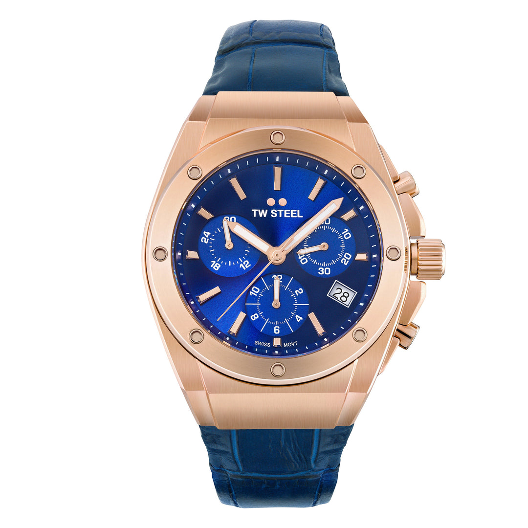 title:TW Steel Men's CEO Tech 38mm Quartz Chronograph Watch CE4036;color:Blue