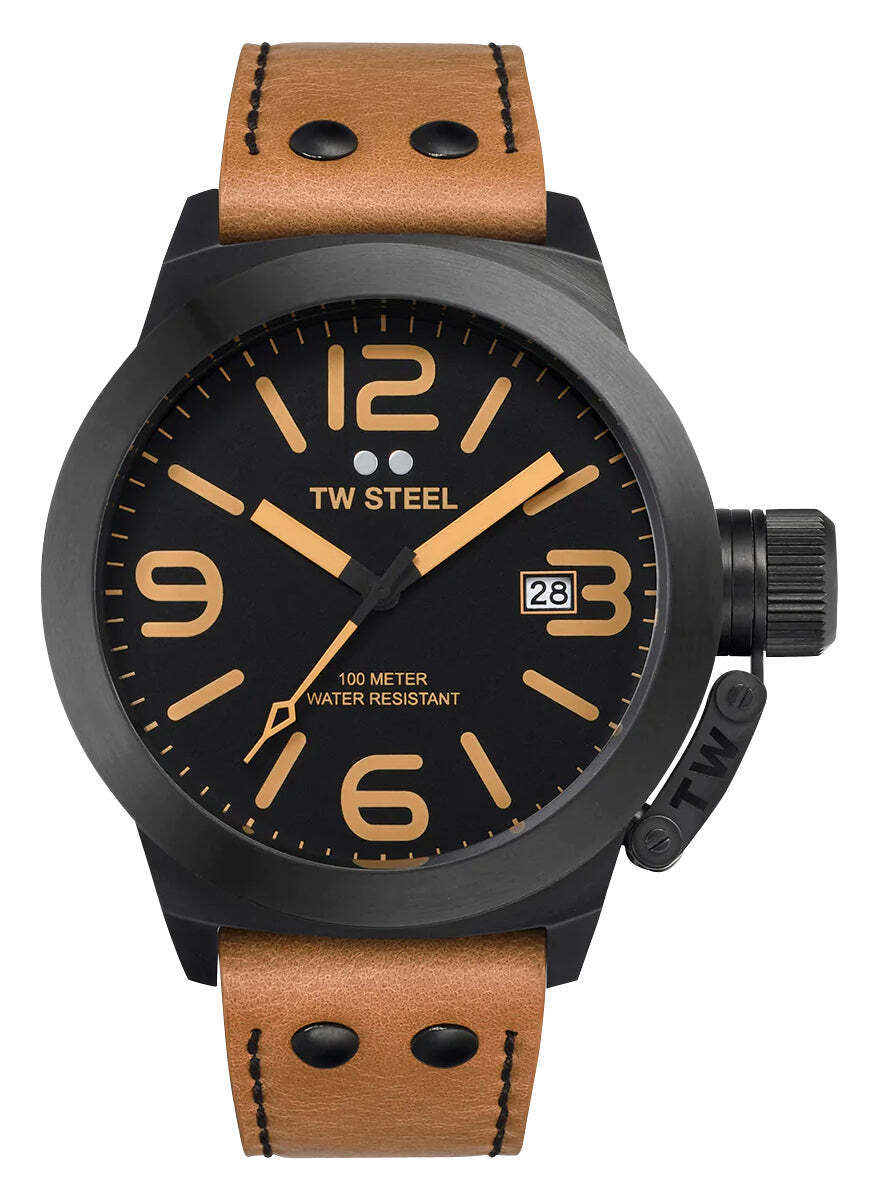 title:TW Steel Men's Canteen 50mm Quartz Watch CS42;color:Brown
