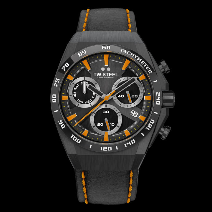 title:TW Steel Men's CEO Tech 44mm Quartz Chronograph Watch CE4070;color:Black