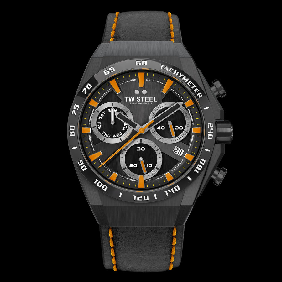 title:TW Steel Men's CEO Tech 44mm Quartz Chronograph Watch CE4070;color:Black