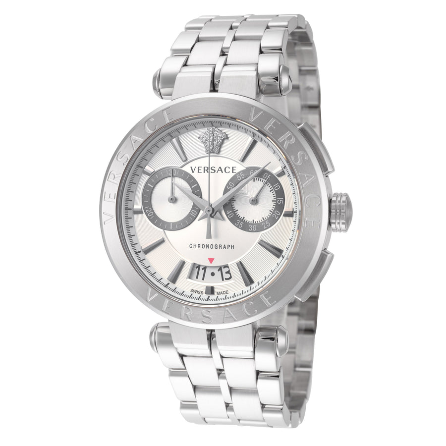 title:Versace Men's VE1D01823 Aion 45mm Quartz Watch;color:Silver