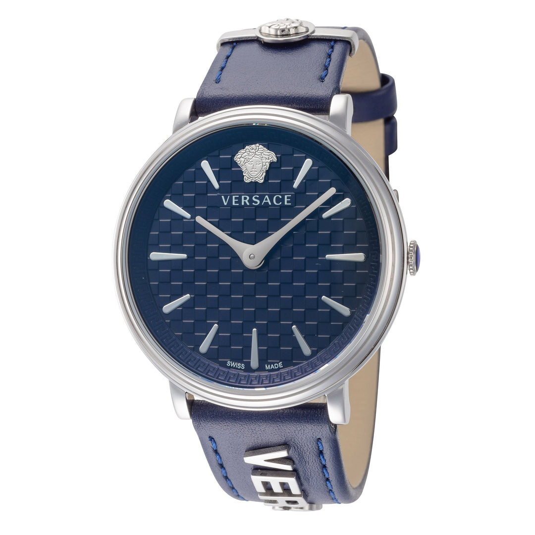 title:Versace Women's VE8104222 V-Circle 38mm Quartz Watch;color:Blue