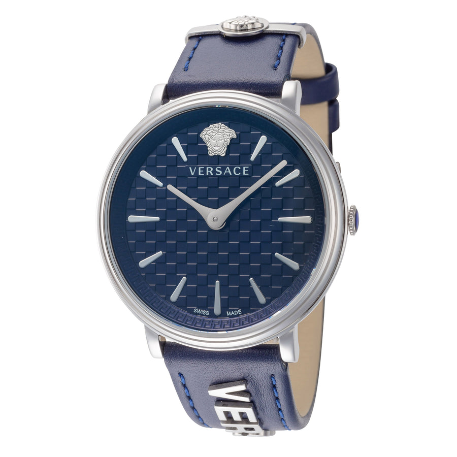 title:Versace Women's VE8104222 V-Circle 38mm Quartz Watch;color:Blue