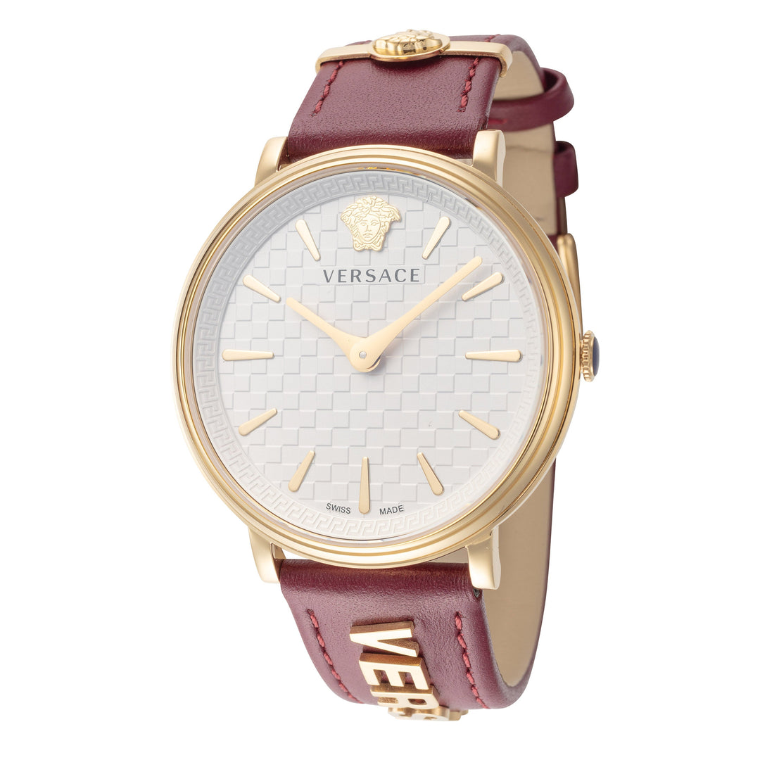 title:Versace Women's VE8104322 V-Circle 38mm Quartz Watch;color:Red