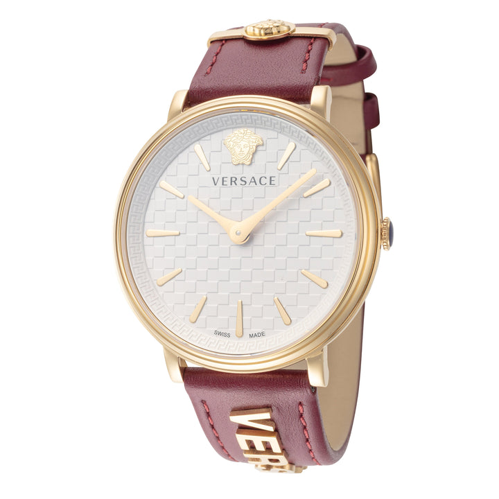 title:Versace Women's VE8104322 V-Circle 38mm Quartz Watch;color:Red