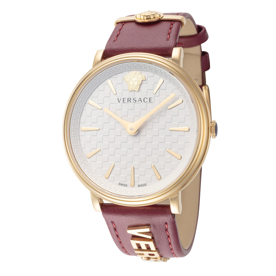 title:Versace Women's VE8104322 V-Circle 38mm Quartz Watch;color:Red