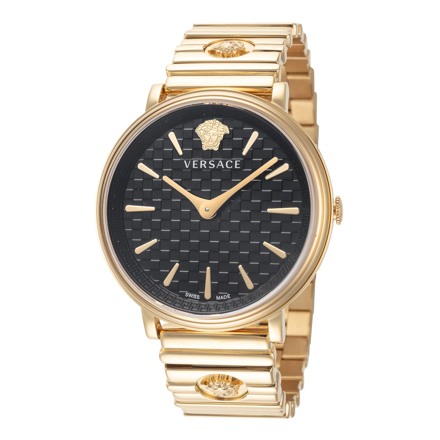 title:Versace Women's VE8104722 V-Circle 38mm Quartz Watch;color:Gold