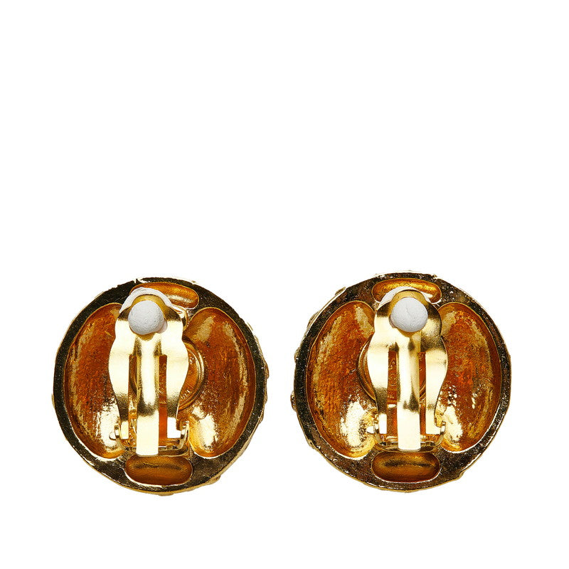 Top Quality Chanel Vintage Circle Round Earring Gold Make-up  Chanel