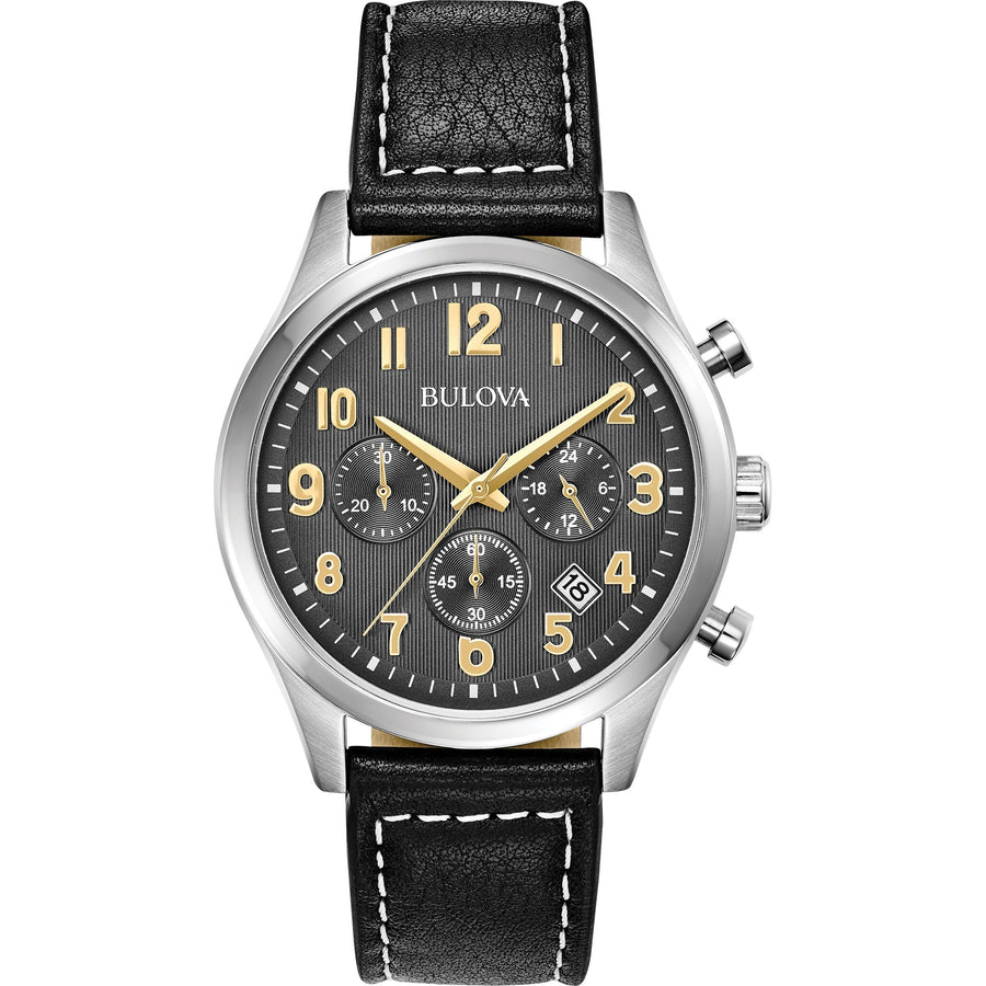 title:Bulova Men's Classic 41mm Quartz Watch Chronograph 96B302;color:Black