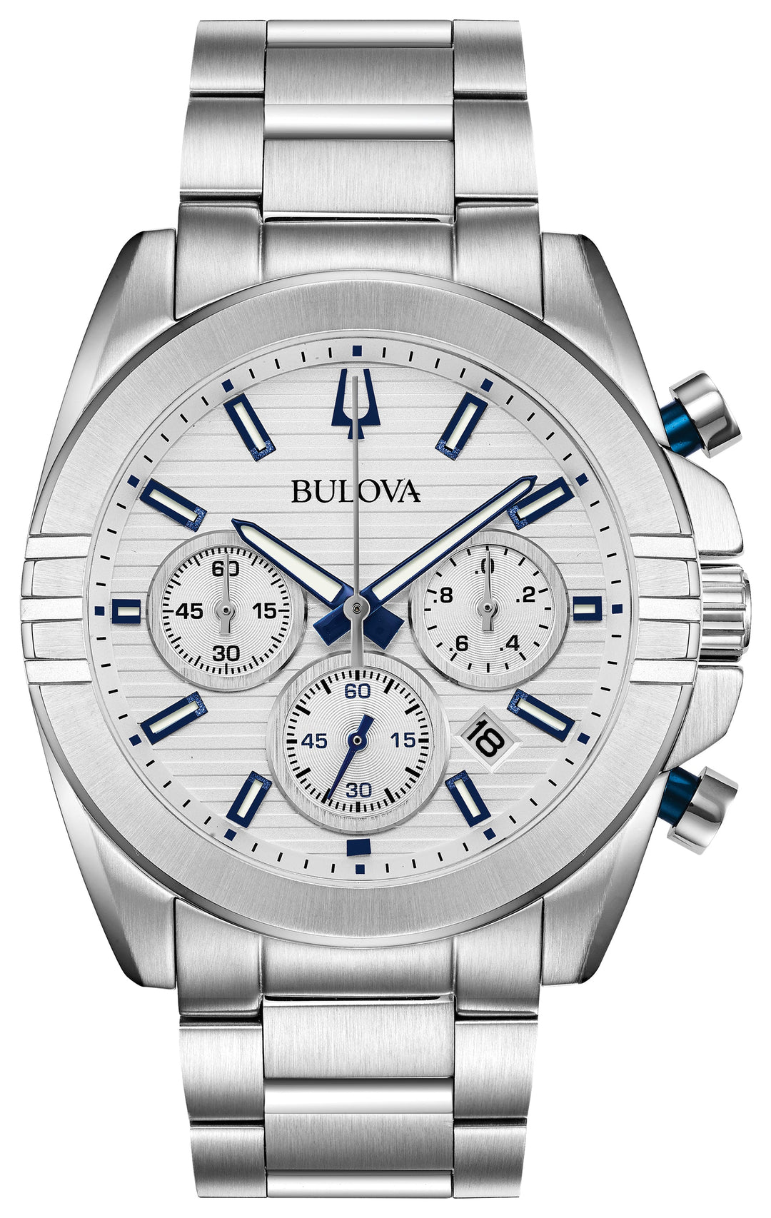 title:Bulova Men's Sport 42mm Quartz Watch Chronograph 96B307;color:Silver