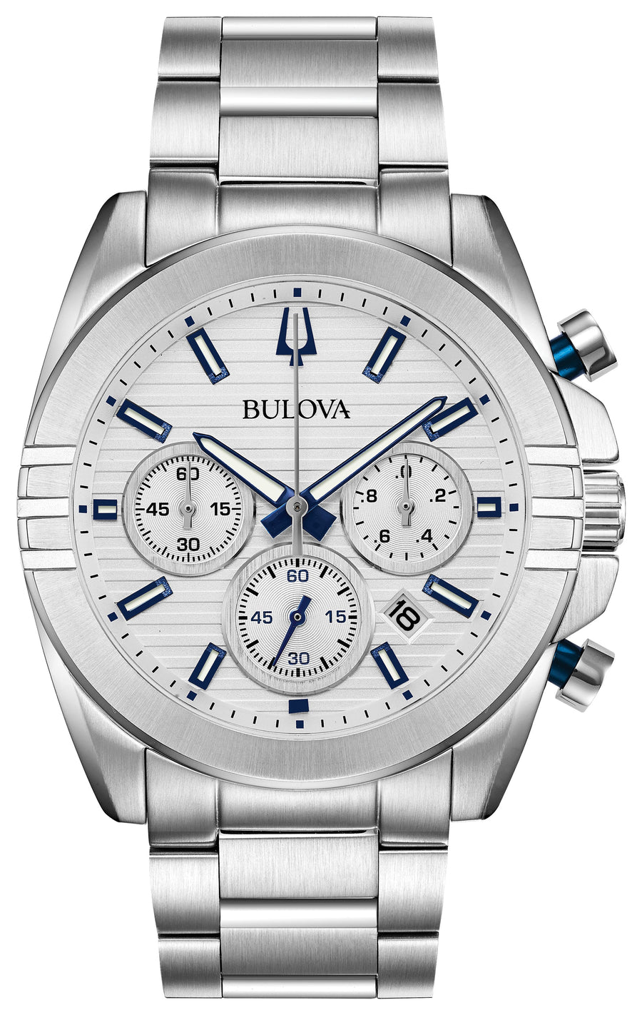 title:Bulova Men's Sport 42mm Quartz Watch Chronograph 96B307;color:Silver