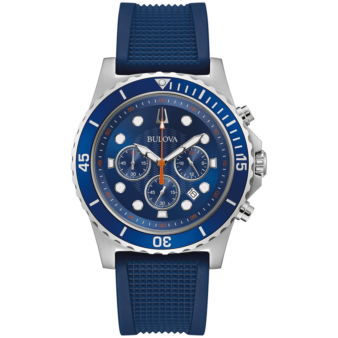 title:Bulova Men's Classic 42mm Quartz Watch Chronograph 96K108;color:Blue