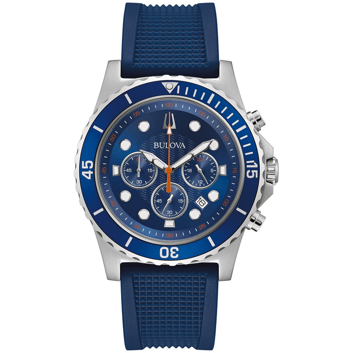 title:Bulova Men's Classic 42mm Quartz Watch Chronograph 96K108;color:Blue