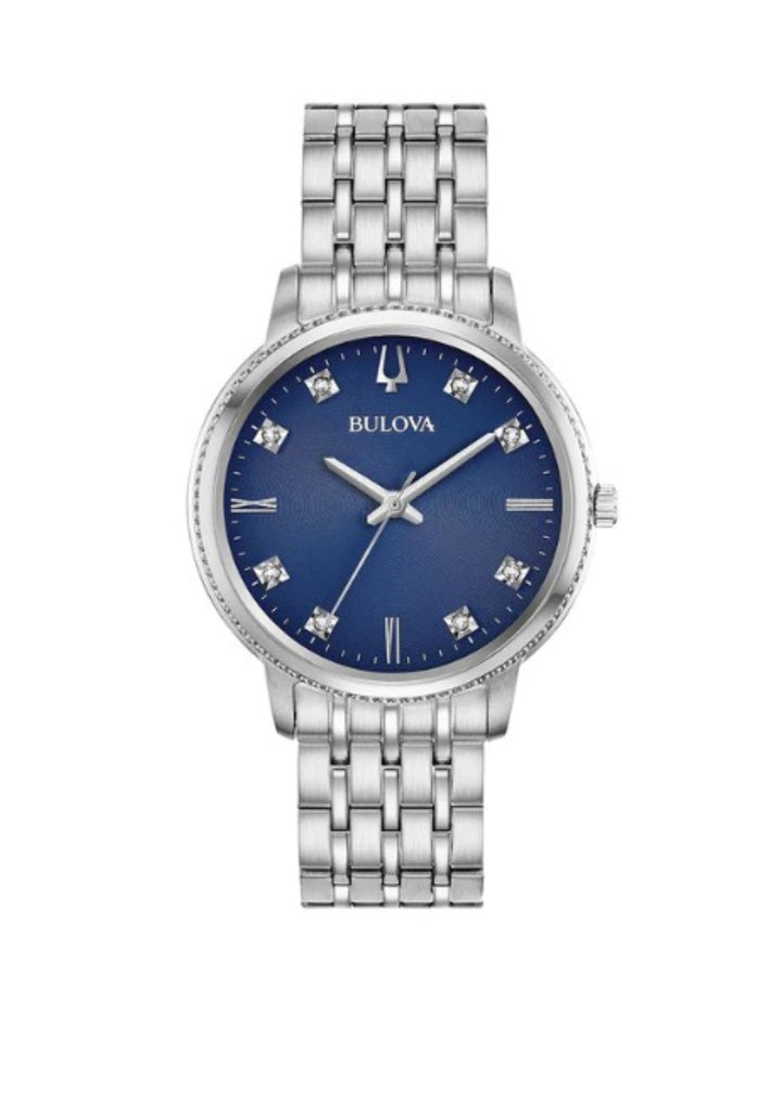 title:Bulova Women's Classic 32mm Quartz Diamond Watch 96P206;color:Silver