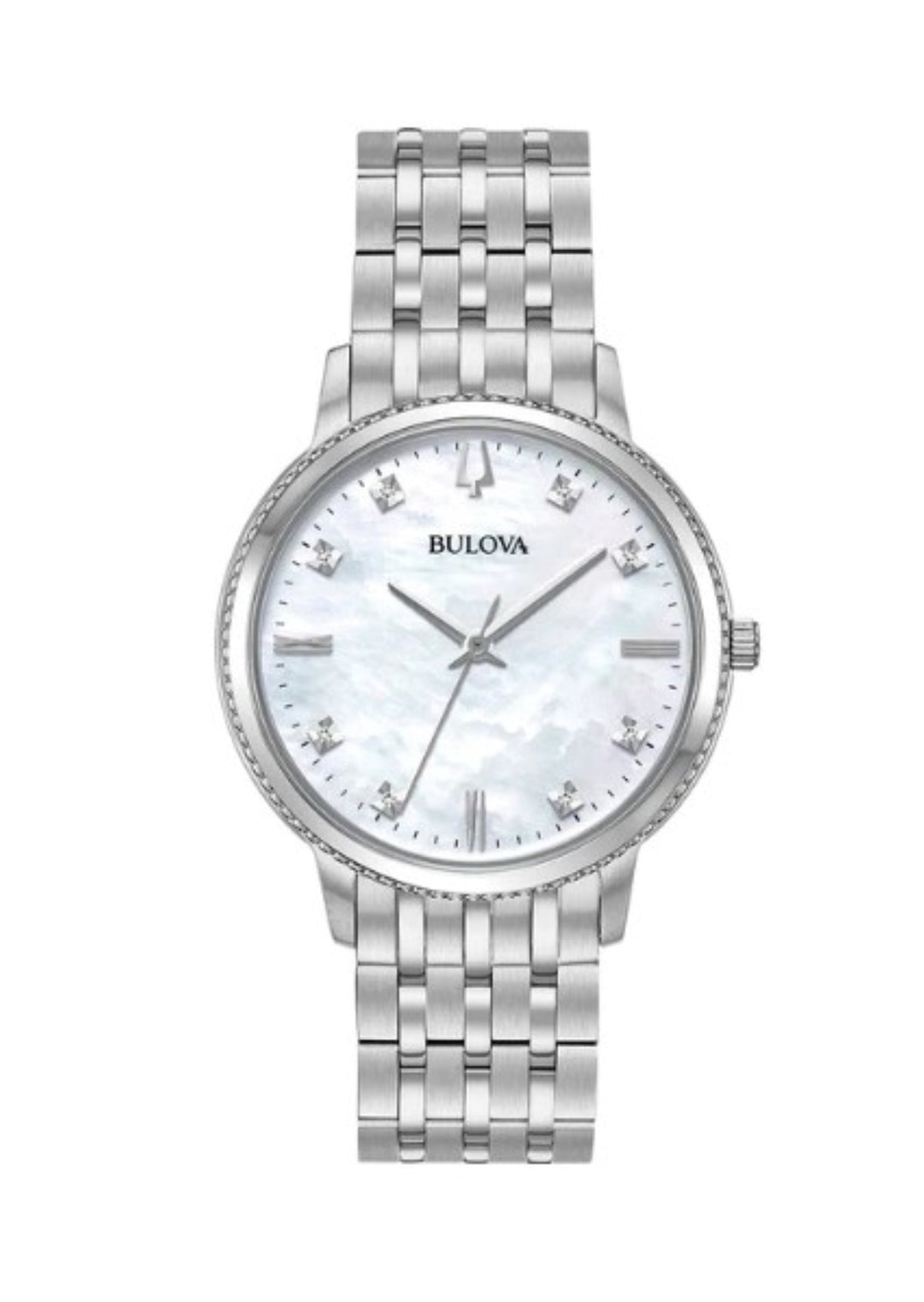 title:Bulova Women's Classic 41mm Quartz Diamond Watch 96P207;color:Silver