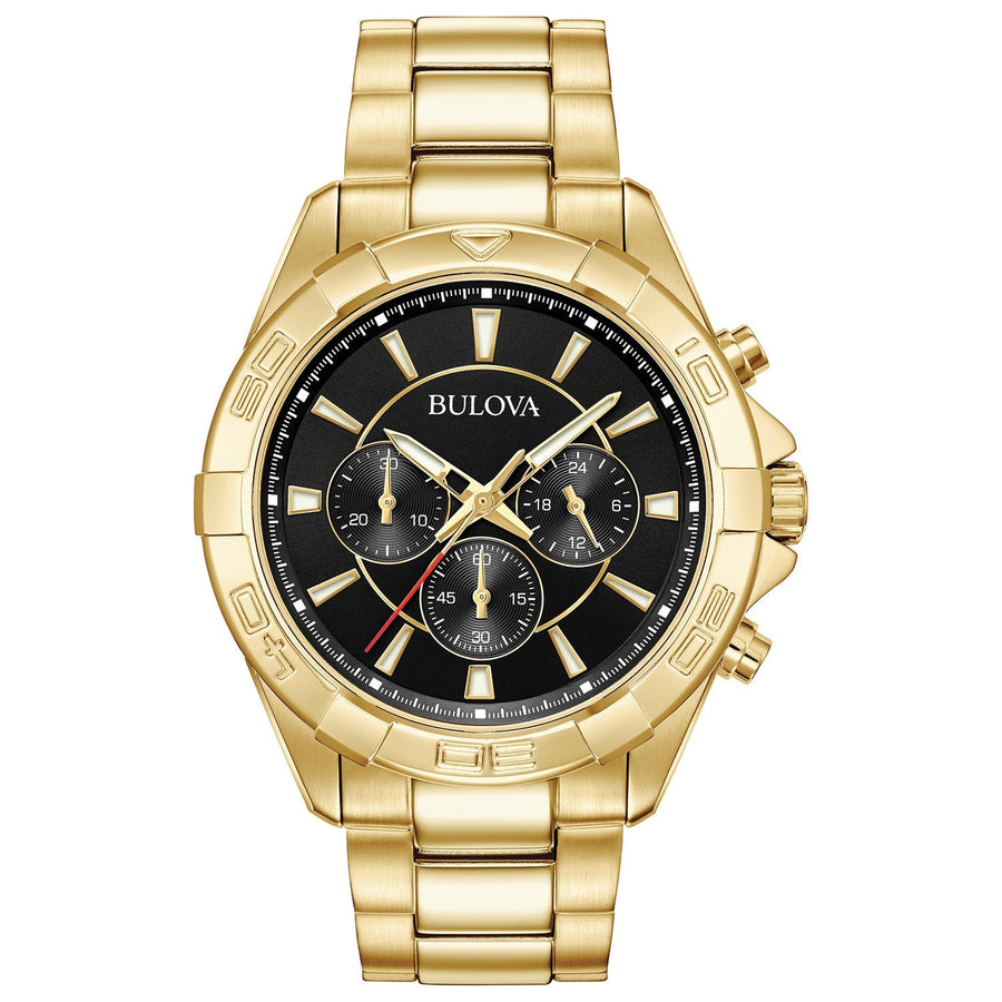 title:Bulova Men's Classic 43mm Quartz Watch Chronograph 97A139;color:Gold