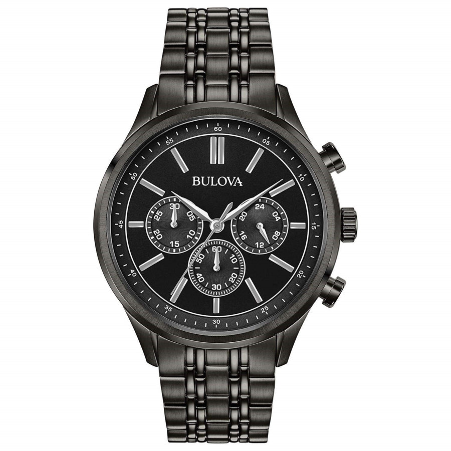 title:Bulova Men's Classic 45mm Quartz Watch Chronograph 98A217;color:Grey