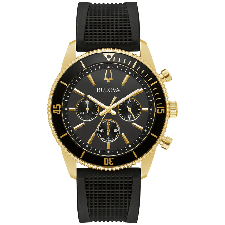 title:Bulova Men's Marine Star 45mm Quartz Watch Chronograph 98A250;color:Black