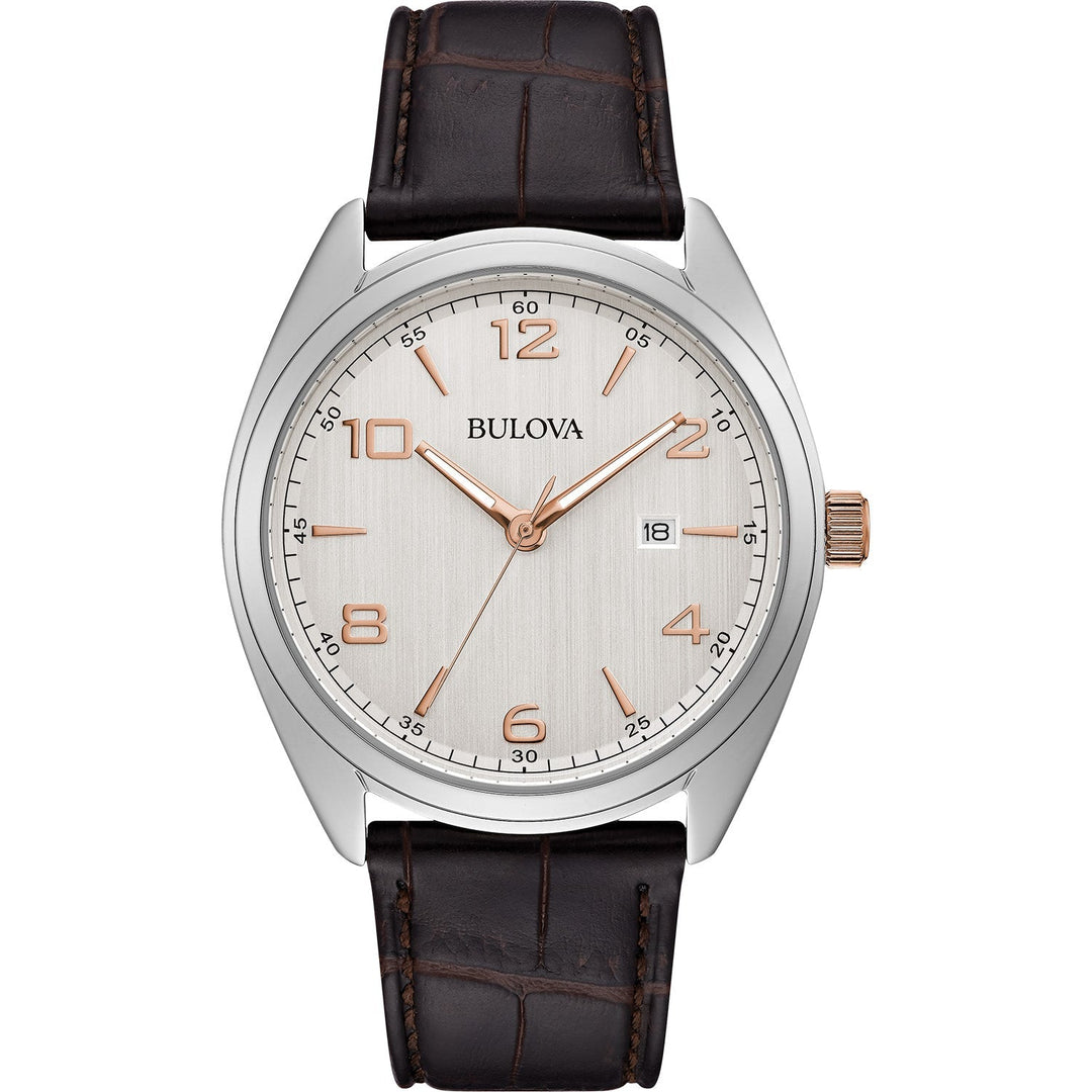 title:Bulova Men's Classic 42mm Quartz Watch 98B347;color:Brown