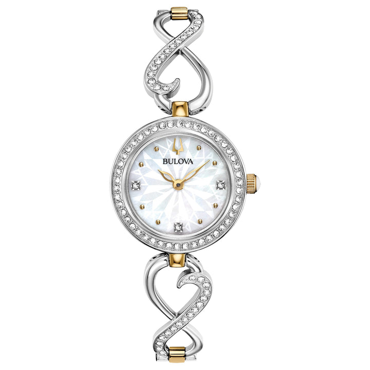 title:Bulova Women's Gift Set 24mm Quartz Watch Gift Set with Necklace 98X120;color:Silver