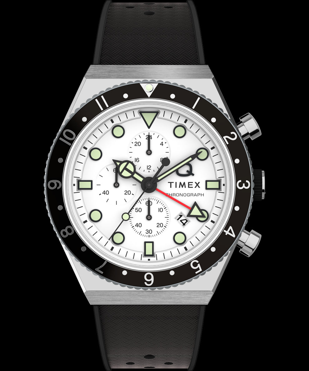 title:Timex Men's Q Timex 40mm Quartz Watch TW2V70100VQ;color:Black