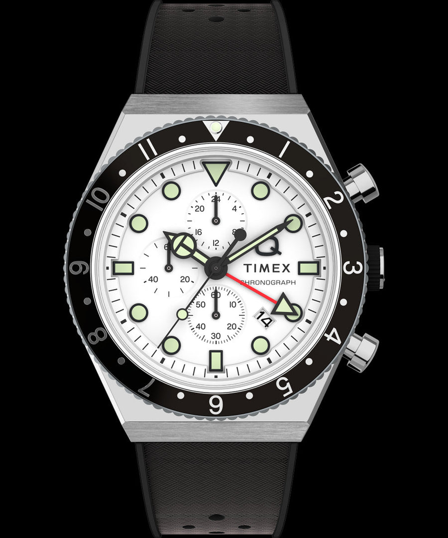 title:Timex Men's Q Timex 40mm Quartz Watch TW2V70100VQ;color:Black
