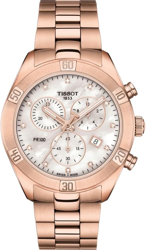 title:Tissot Men's PR 100 38mm Quartz Chronograph Watch T1019173311600;color:Rose Gold