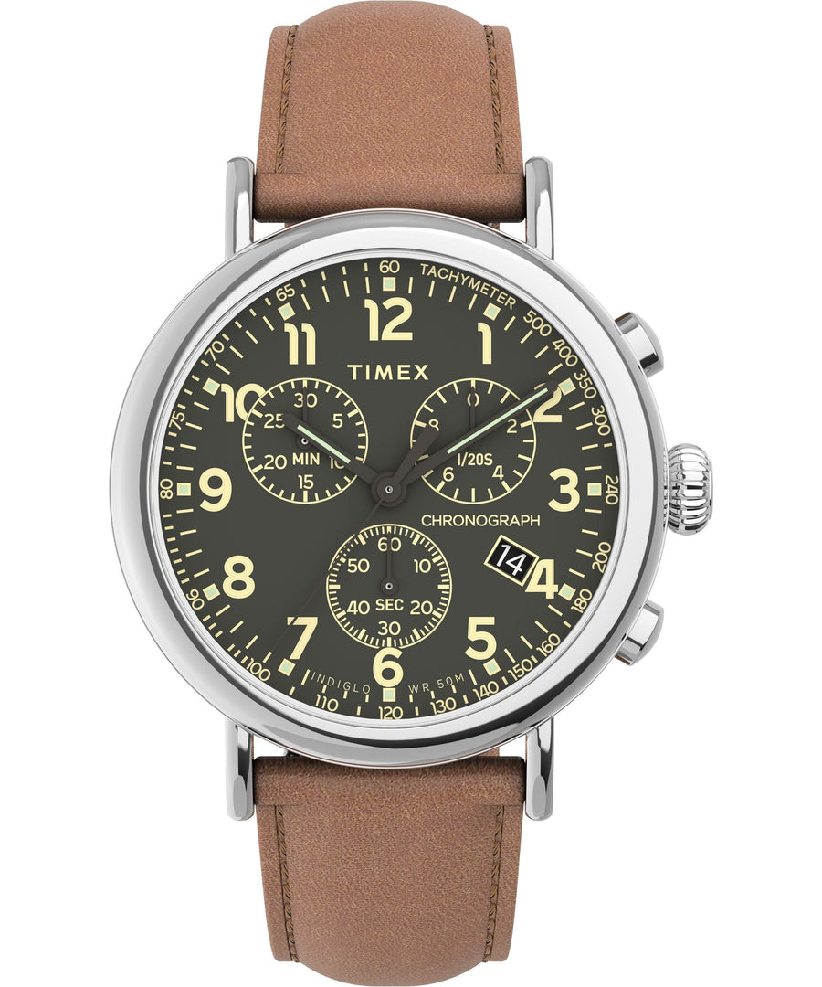 title:Timex Men's Waterbury 41mm Quartz Watch TW2V27500VQ;color:Brown