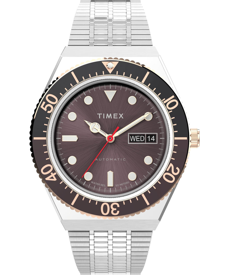 title:Timex Men's Q Timex 40mm Automatic Watch TW2U96900ZV;color:Silver