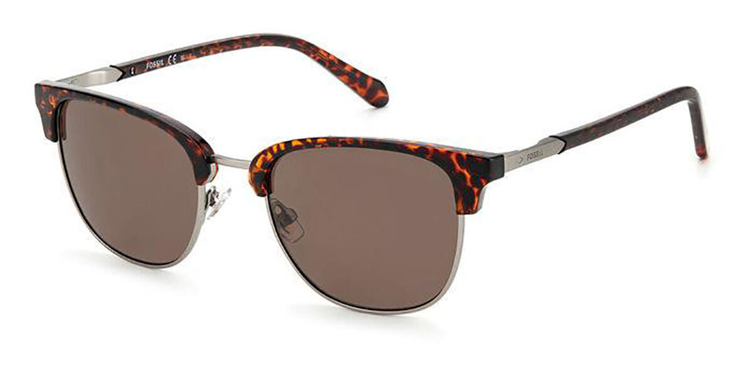 title:Fossil Men's 51mm Havana Sunglasses FOS2113GS-0086-70;color:Havana frame, Brown lens