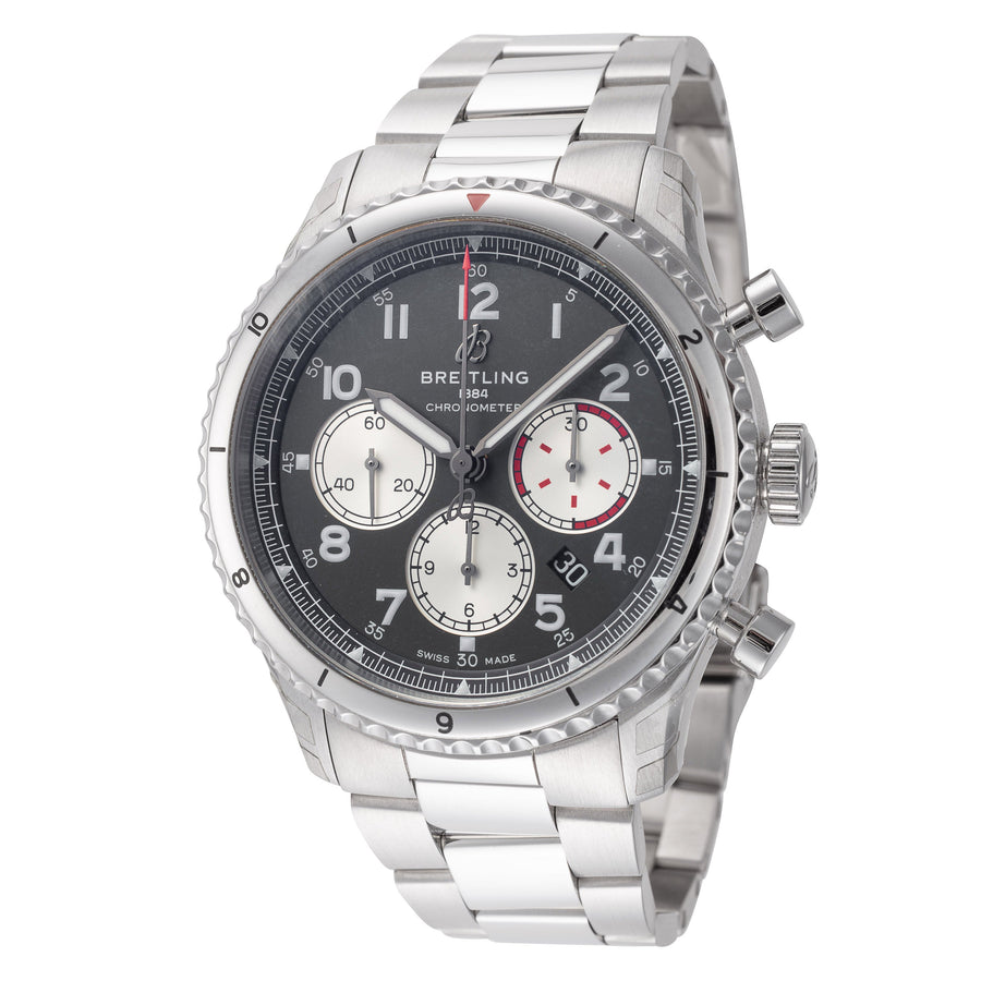 title:Breitling Men's AB01192A1L1A1 Aviator 8 43mm Automatic Watch;color:Silver