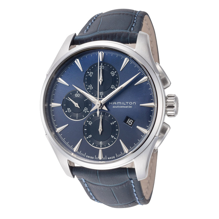 title:Hamilton Men's Jazzmaster 42mm Chronograph Automatic Watch H32586641;color:Blue
