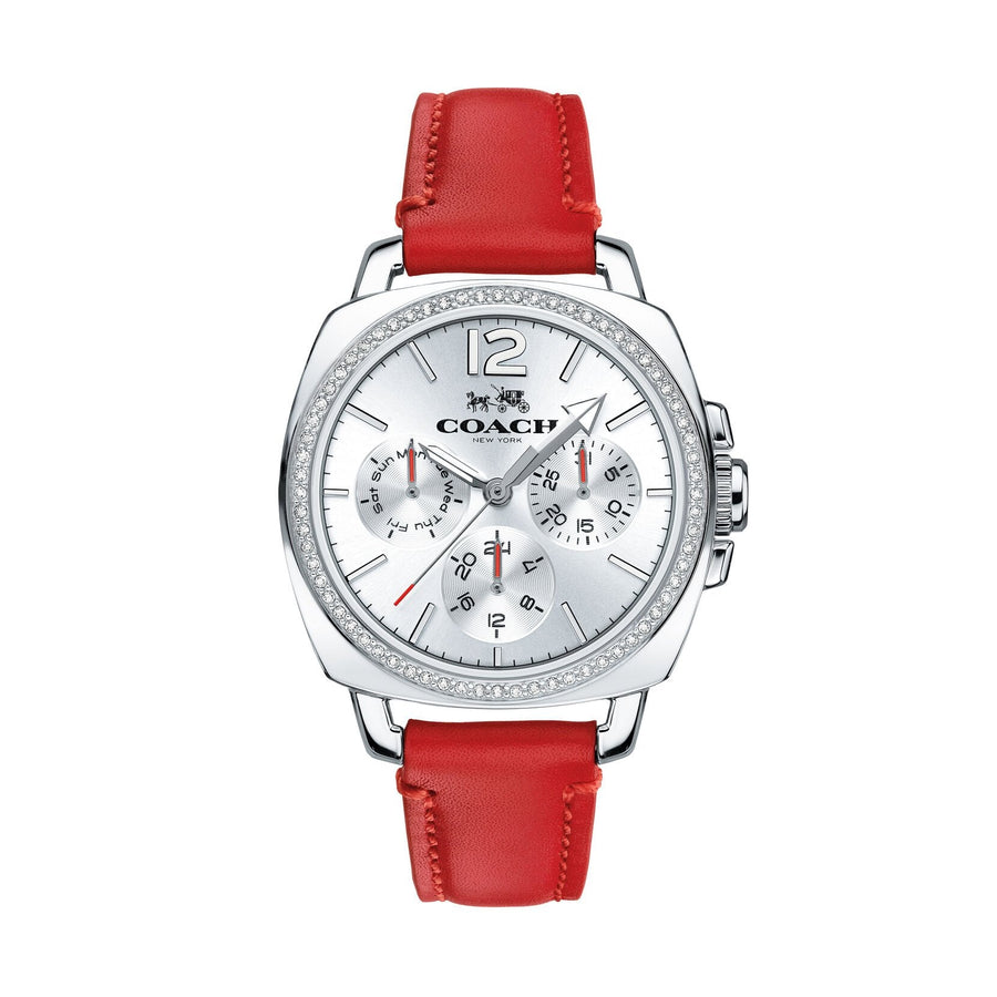 title:Coach Women's Coach Boyfriend Small 35.33mm Quartz Watch 14502171;color:Red