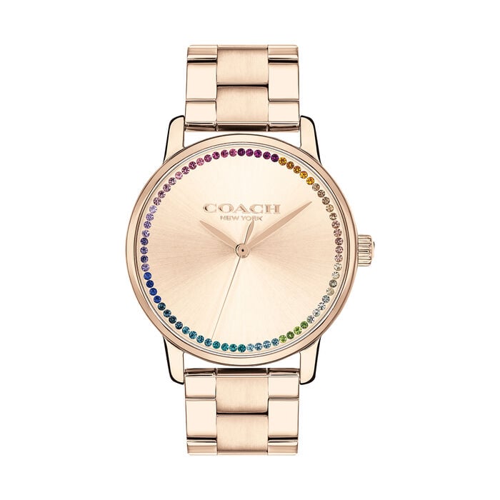 title:Coach Women's Grand 36mm Quartz Crystal Dial Watch 14503142;color:Rose Gold