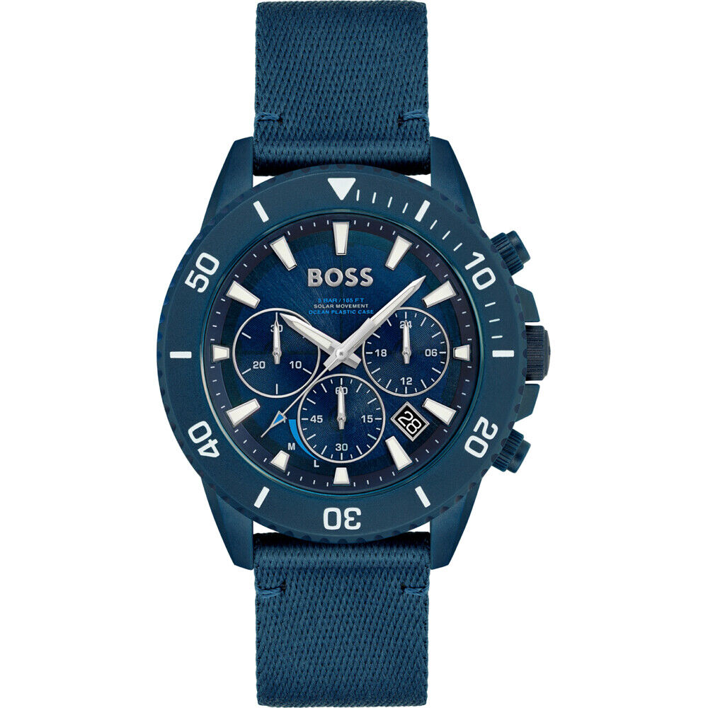 title:Hugo Boss Men's Admiral 45mm Chronograph Quartz Watch 1513919;color:Blue
