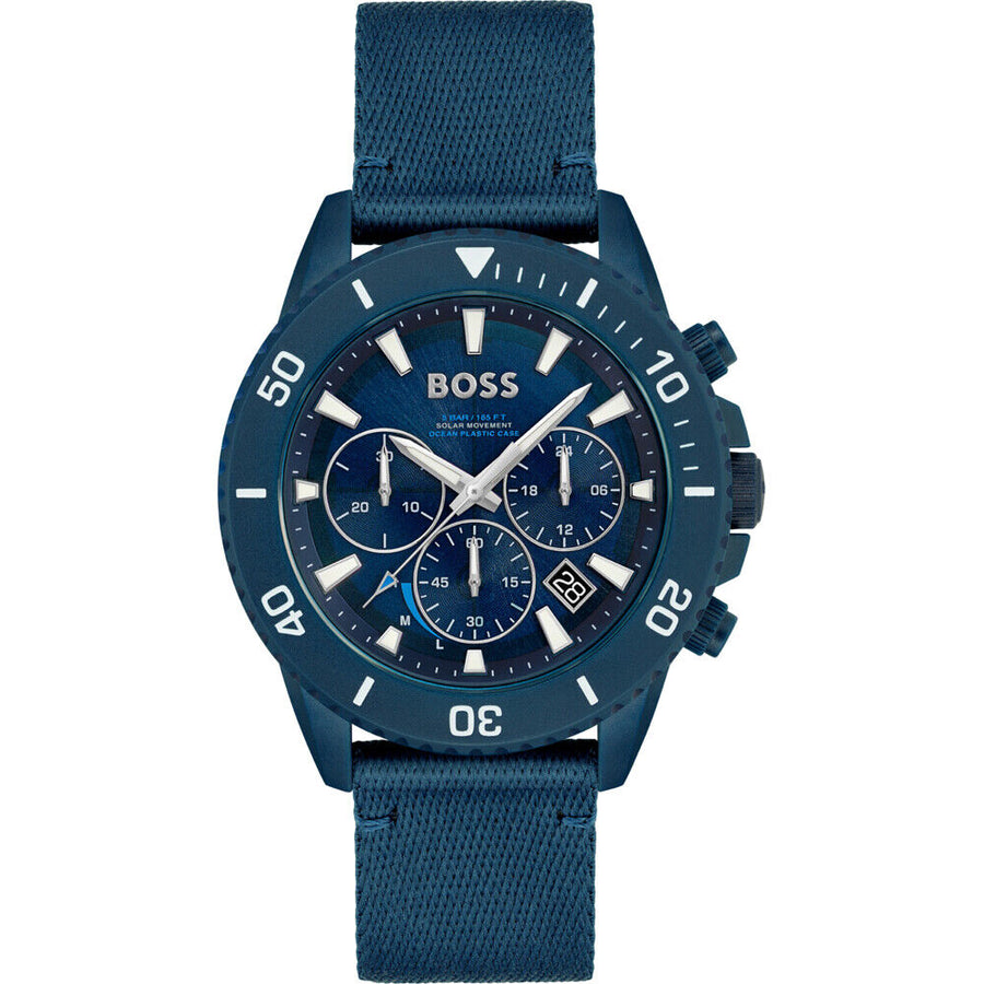 title:Hugo Boss Men's Admiral 45mm Chronograph Quartz Watch 1513919;color:Blue