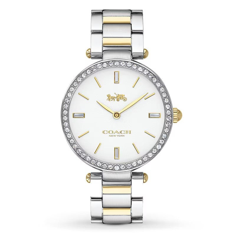 title:Coach Women's Park 34mm Quartz Watch 14503095;color:Silver and Gold