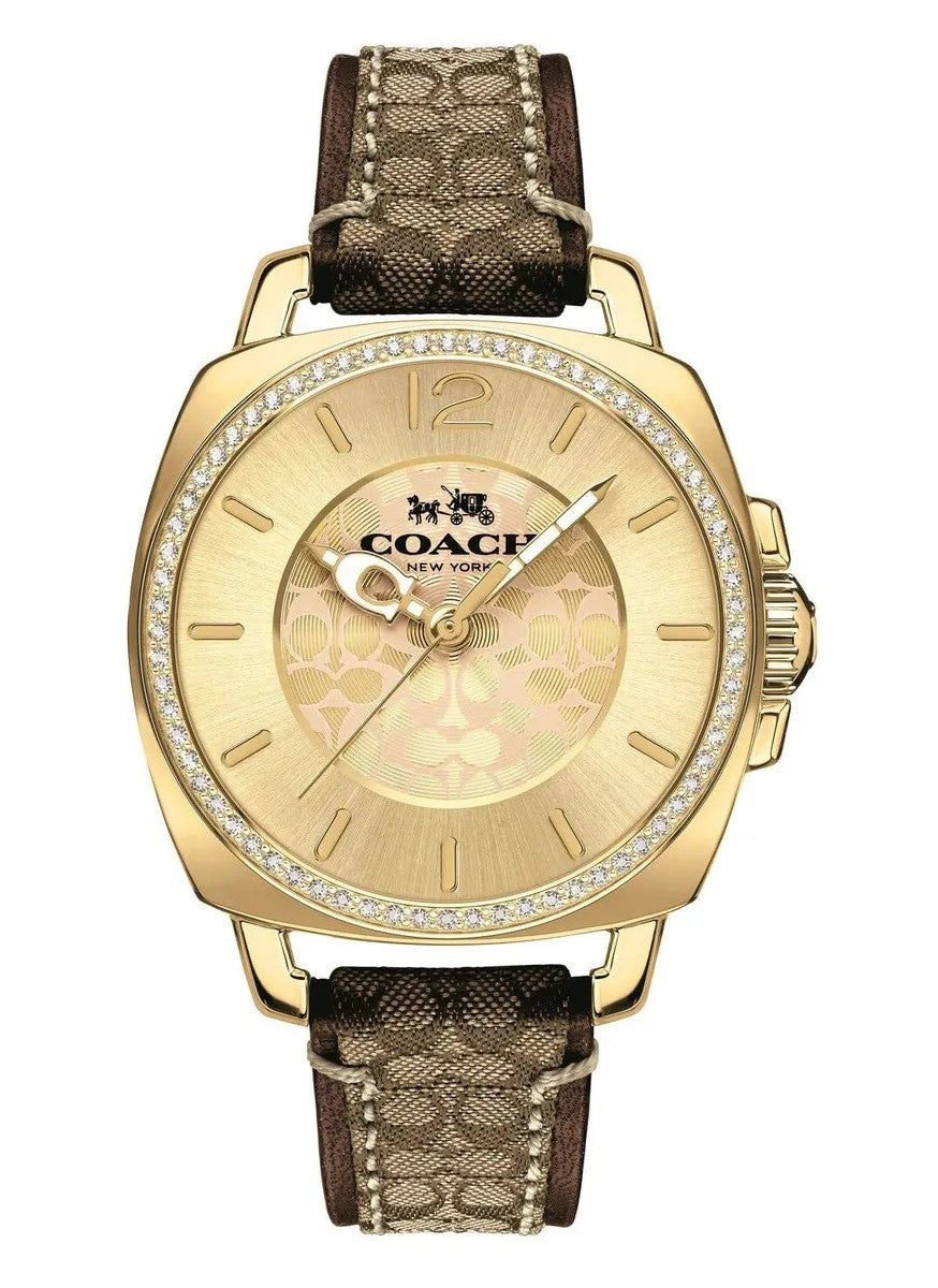 title:Coach Women's Coach Boyfriend Small 34mm Quartz Watch 14000091;color:Mahogany