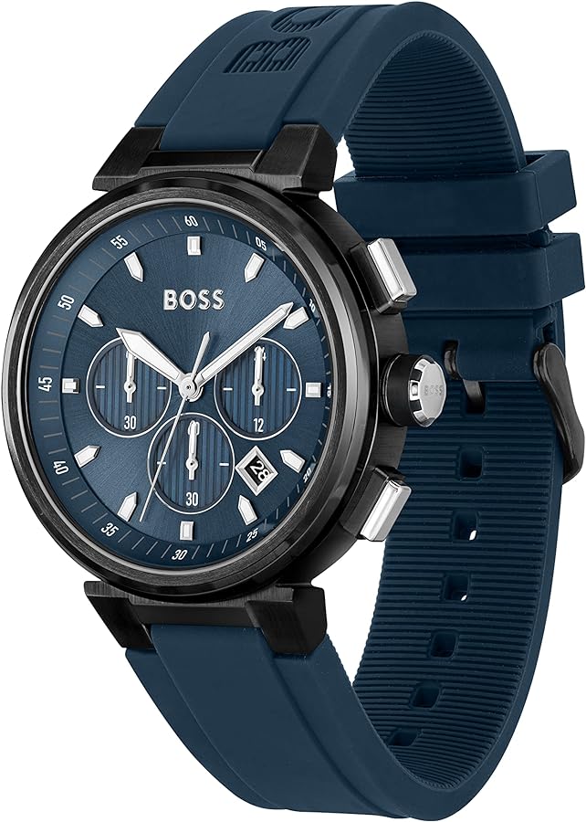 title:Hugo Boss Men's One 44mm Chronograph Quartz Watch 1513998;color:Blue