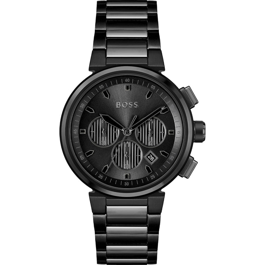 title:Hugo Boss Men's One 44mm Chronograph Quartz Watch 1514001;color:Black