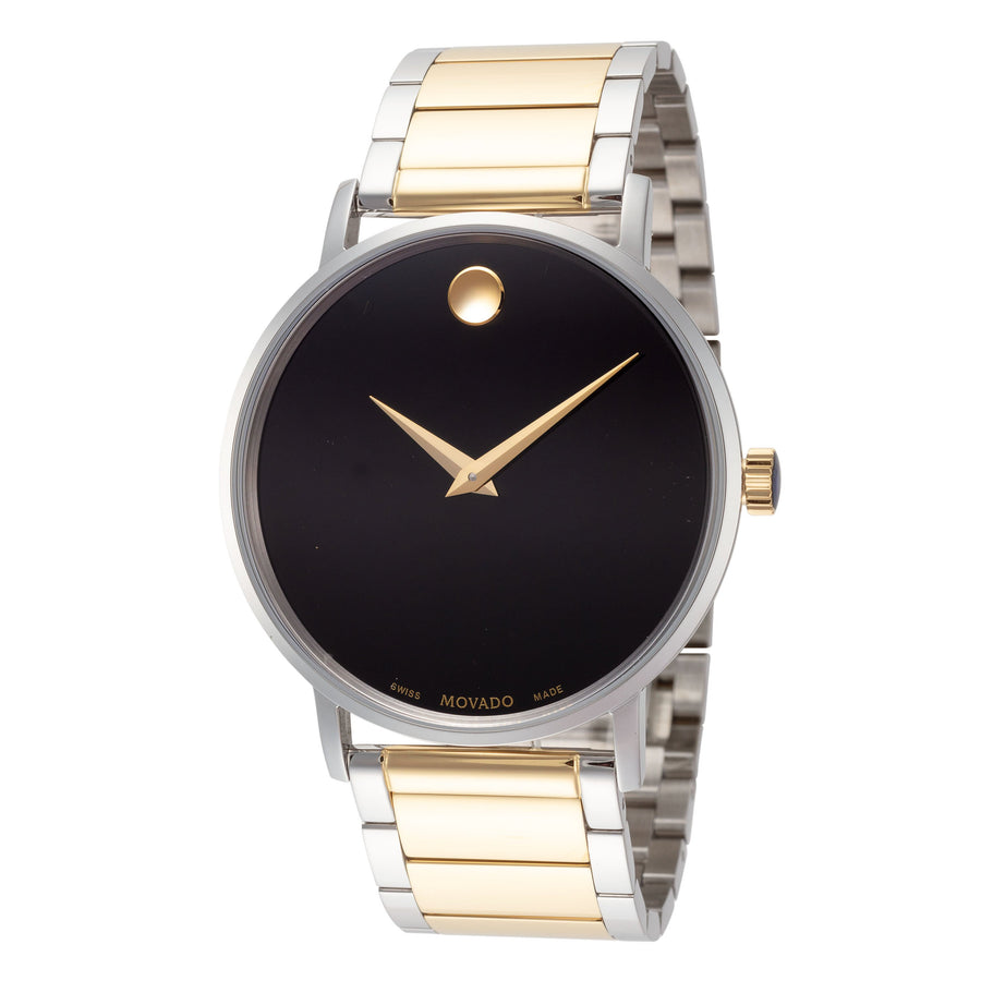 title:Movado Men's Classic Museum 40 mm Quartz Watch 0607217;color:Silver and Gold