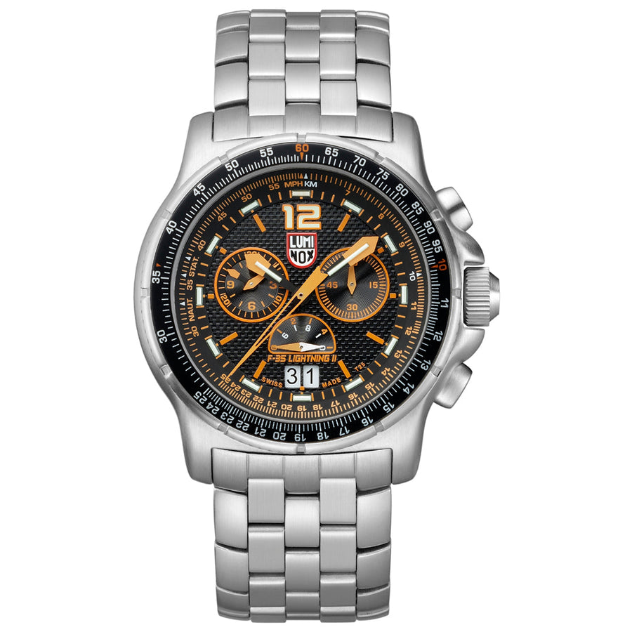 title:Luminox Men's XA.9382 F-35 Lightning II 45mm Quartz Watch;color:Silver